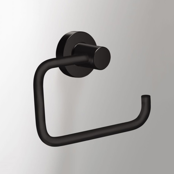 Tecno Project Black Open Toilet Roll Holder